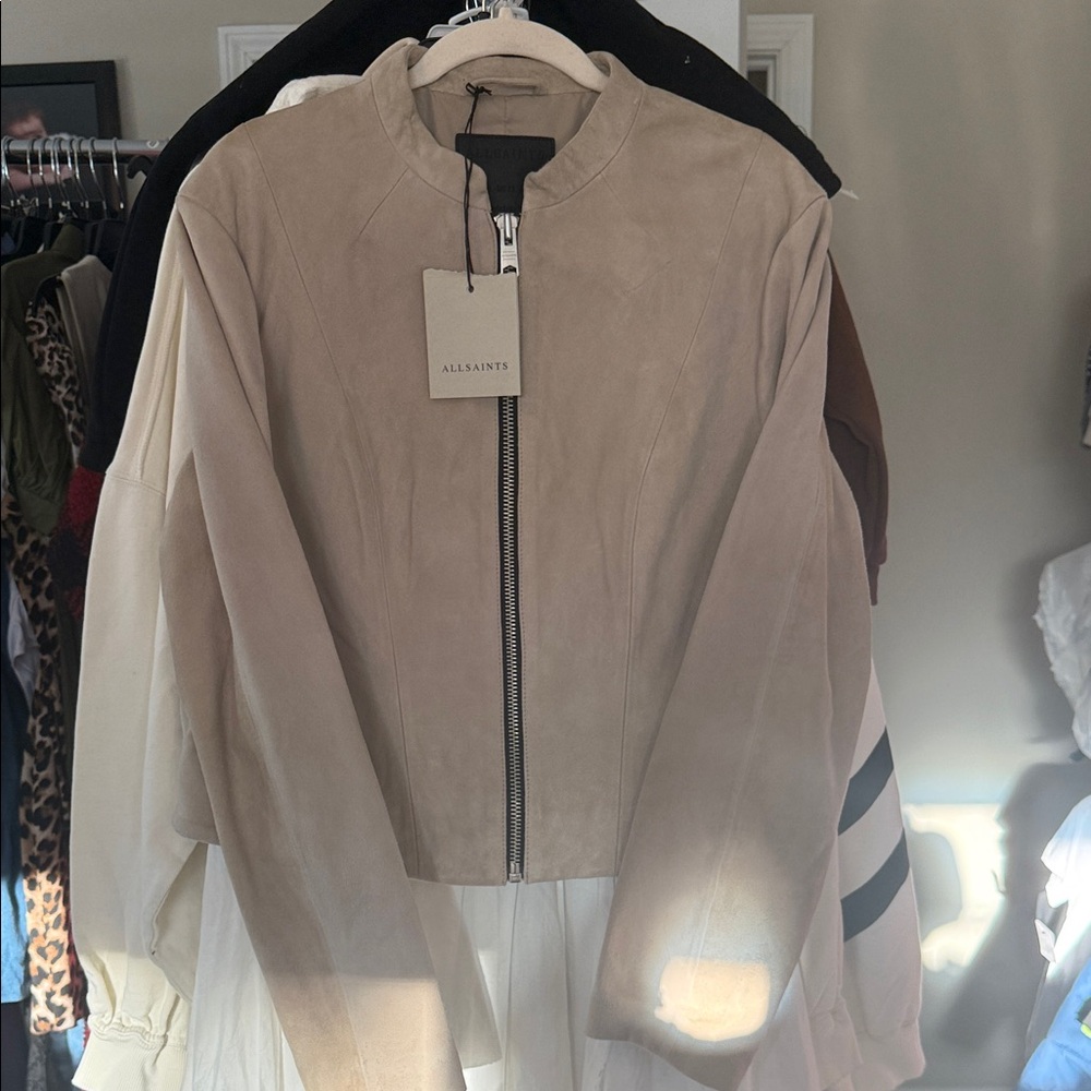 ALLSAINTS $461 Sadler Suede Jacket US 12 - Picture 6 of 7